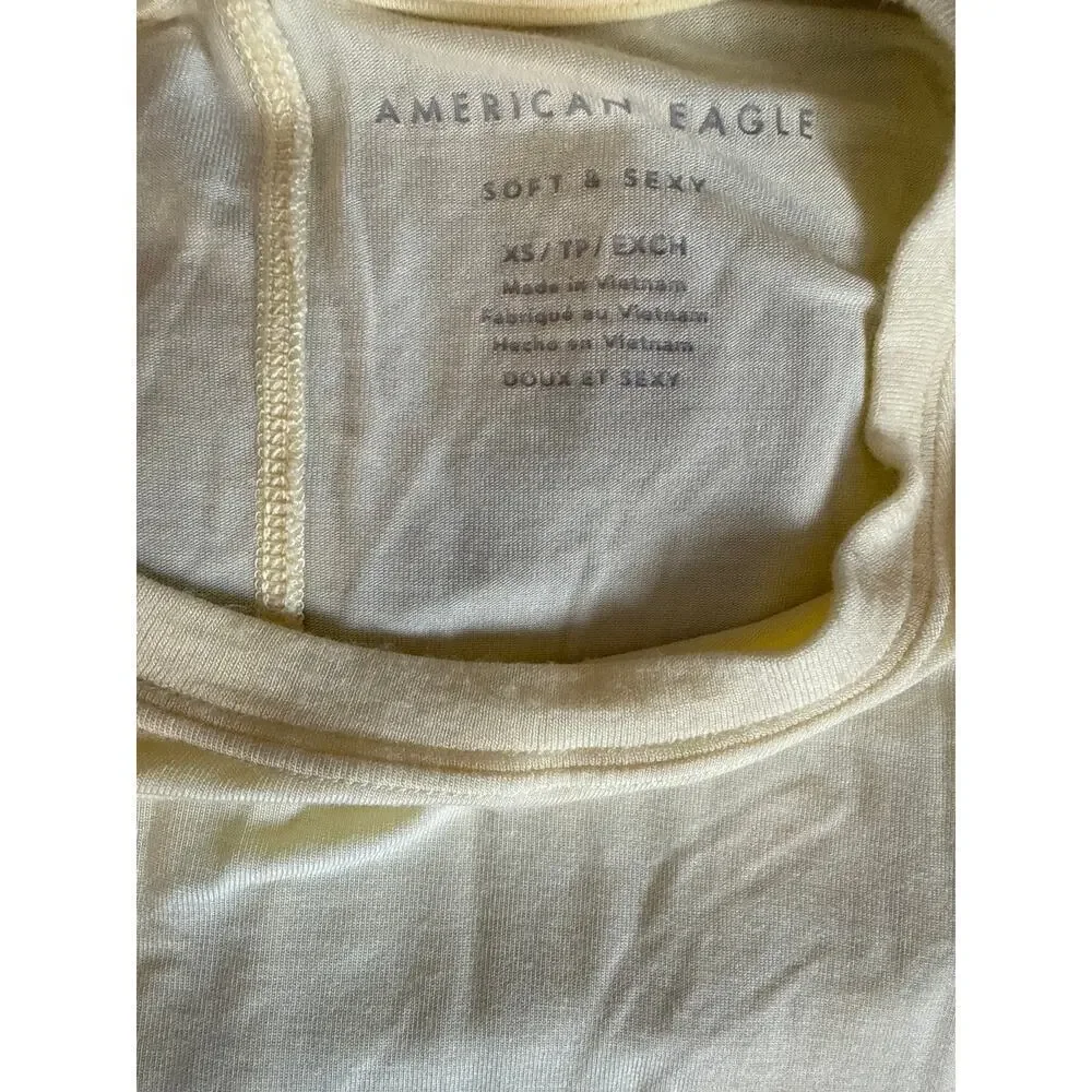 AMERICAN EAGLE soft & sexy shirt - size XS - yellow